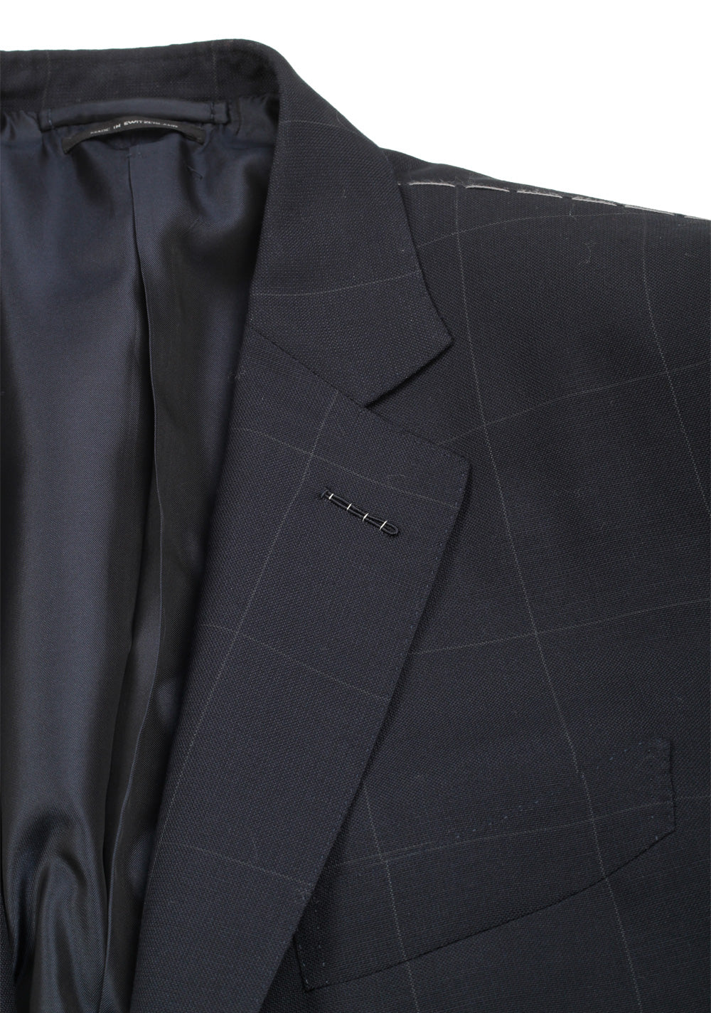 TOM FORD O'Connor Checked Blue Suit Size 52 / 42R U.S. Wool Mohair Fit Y