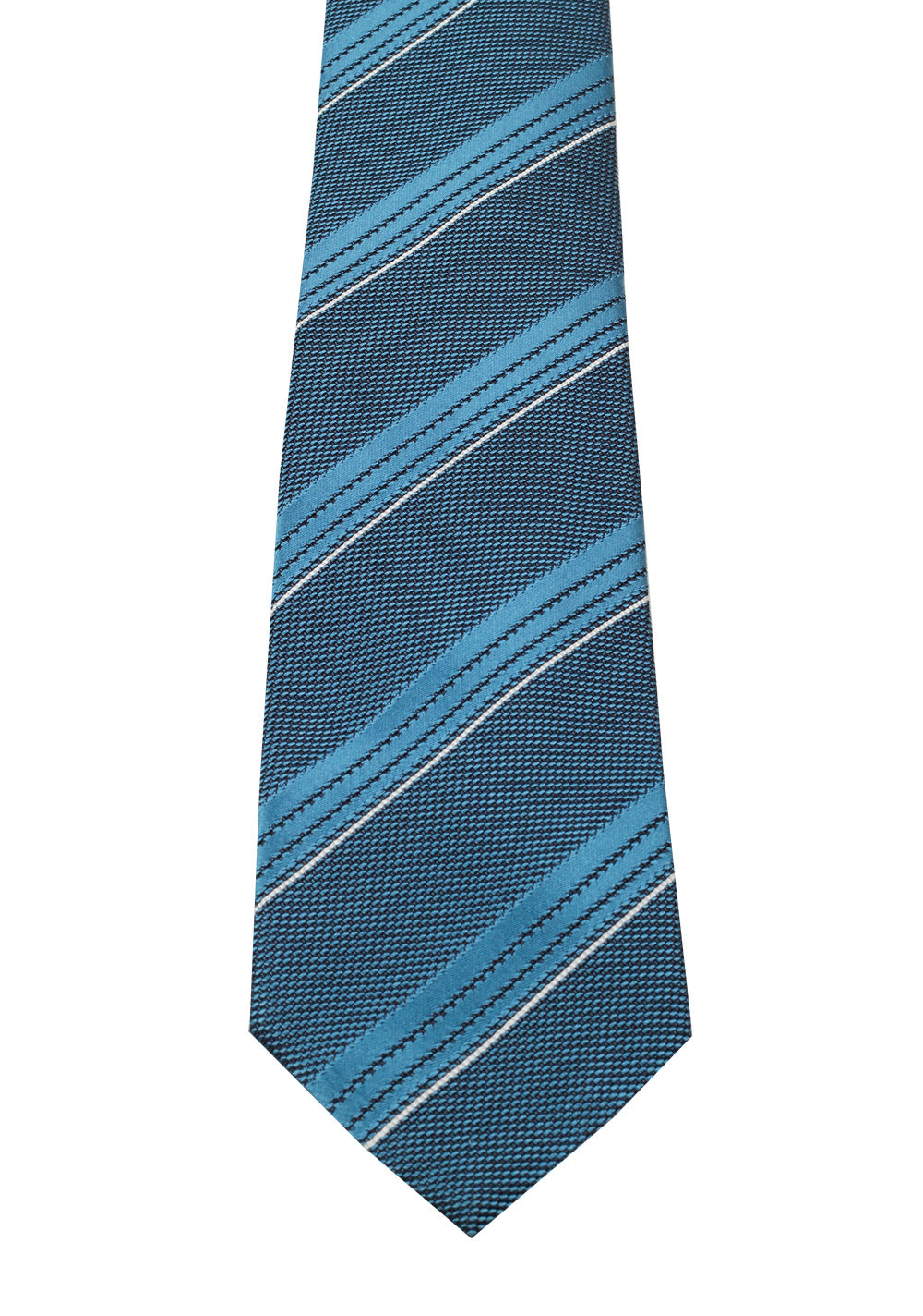 TOM FORD Striped Blue Tie In Silk