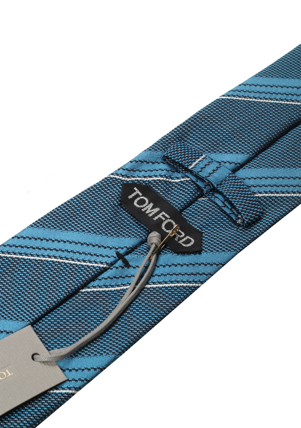 TOM FORD Striped Blue Tie In Silk