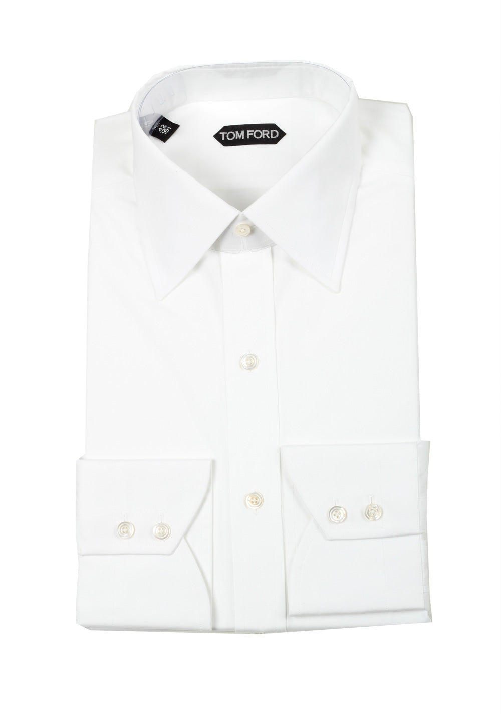 TOM FORD Solid White Dress Shirt Size 42 / 16,5 U.S. Slim Fit