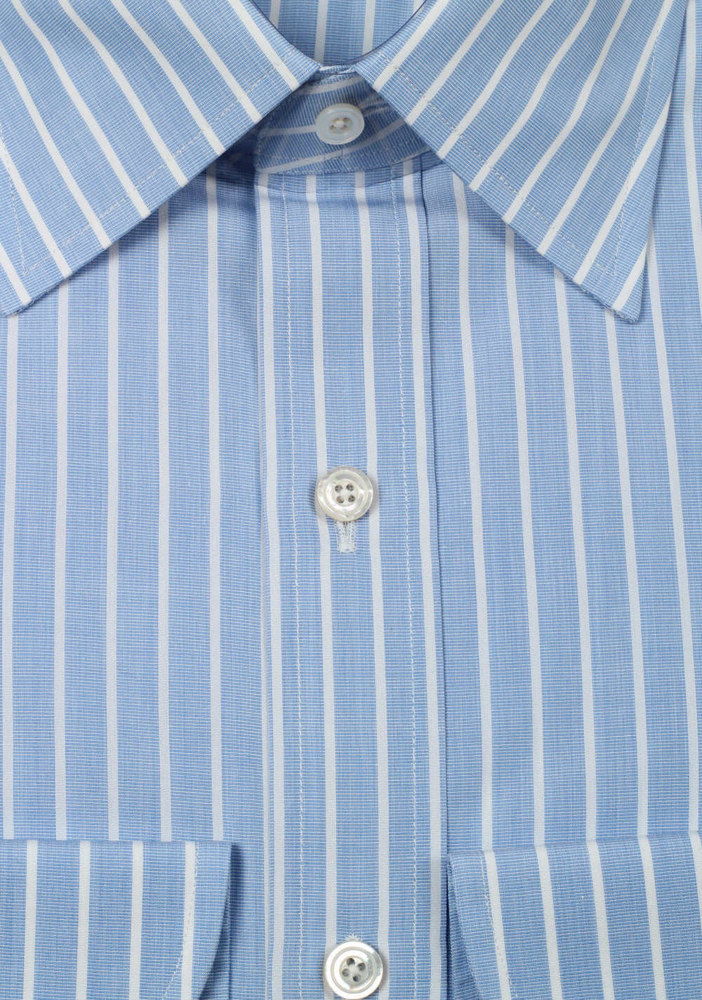 TOM FORD Striped Blue White Dress Shirt Size 43 / 17 U.S. Classic Fit