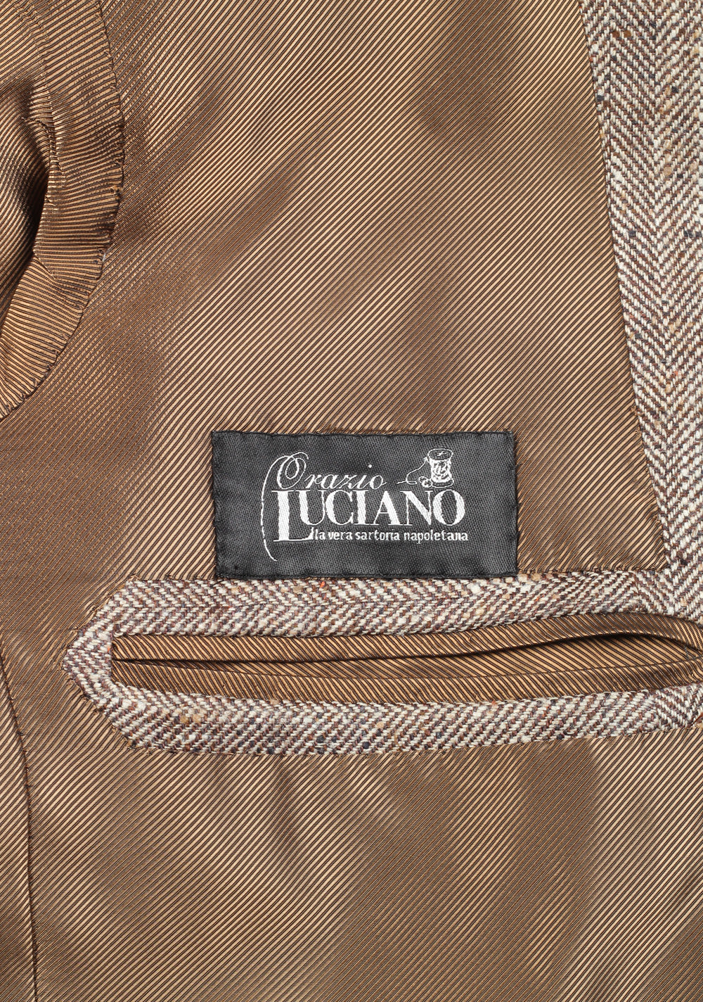 Orazio Luciano Beige Sport Coat Size 50 / 40R U.S. In Linen Silk