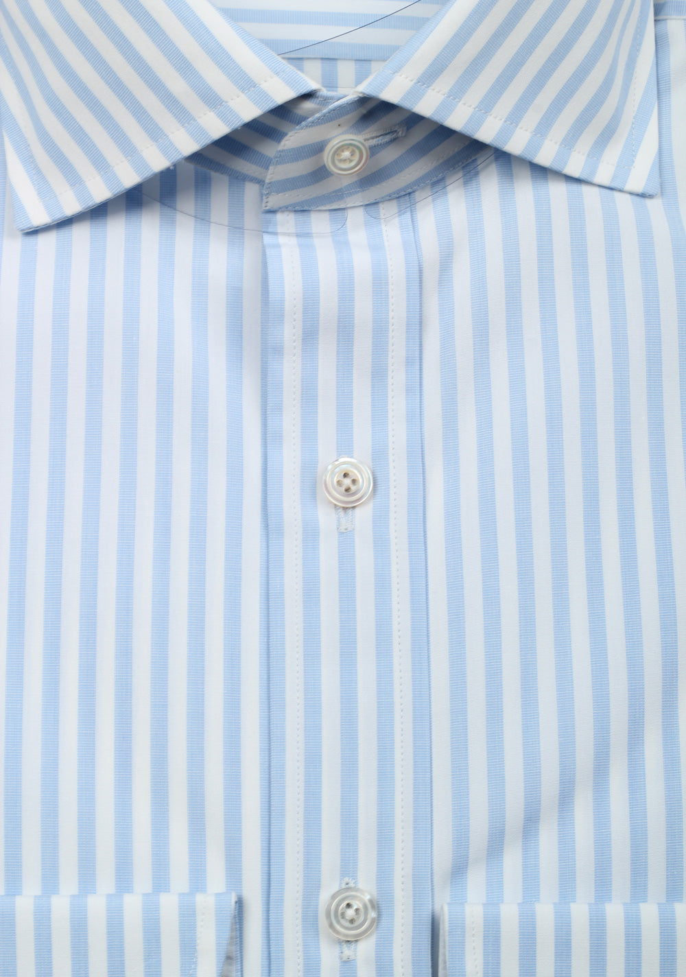 TOM FORD Striped White Blue Shirt Size 39 / 15,5 U.S.