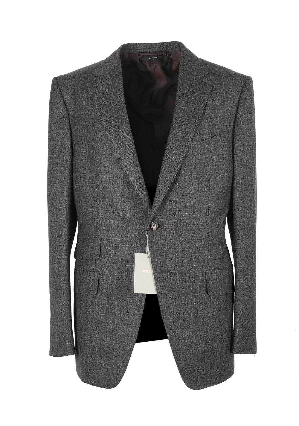 TOM FORD O'Connor Checked Gray Suit Size 50 / 40R U.S. In Wool