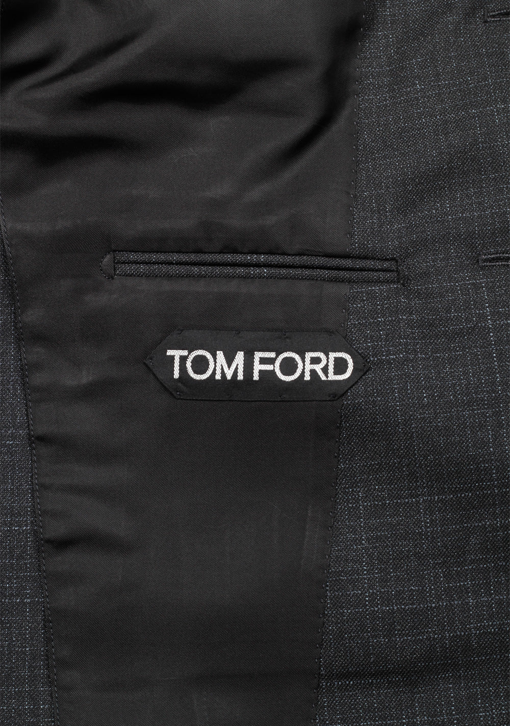 TOM FORD Shelton Checked Gray Suit Size 48 / 38R U.S. In Wool Silk