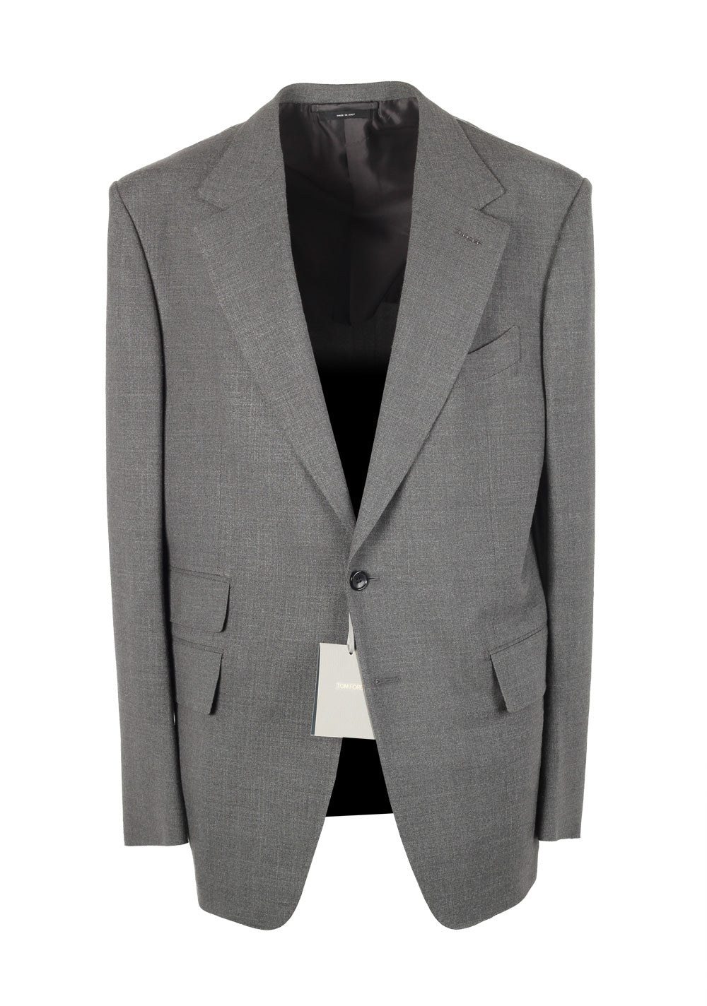 TOM FORD Shelton Solid Gray Suit Size 54 / 44R U.S. In Wool Silk