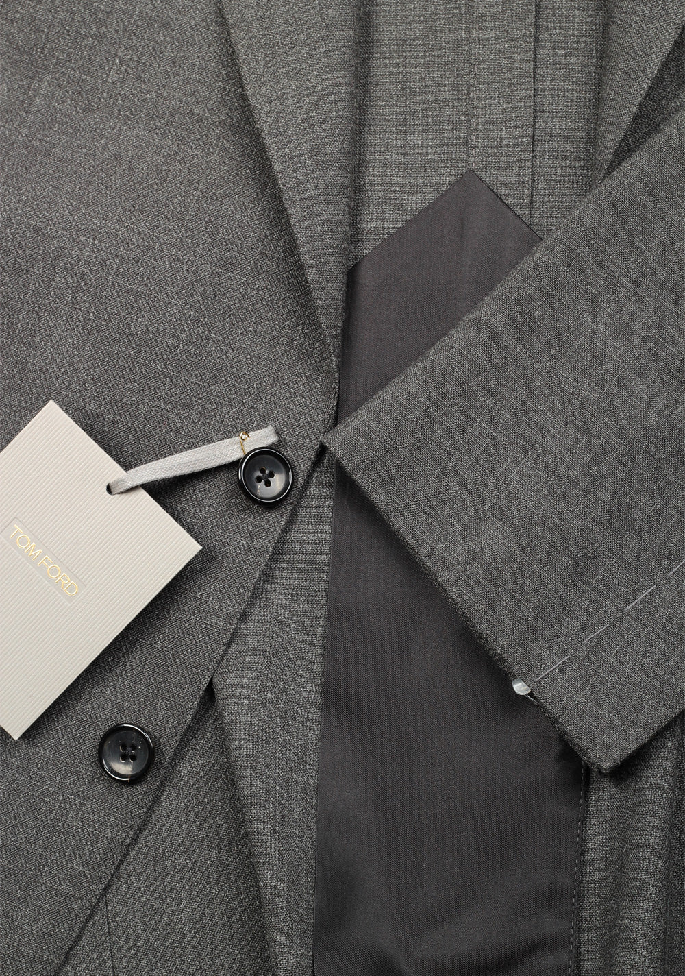 TOM FORD Shelton Solid Gray Suit Size 54 / 44R U.S. In Wool Silk