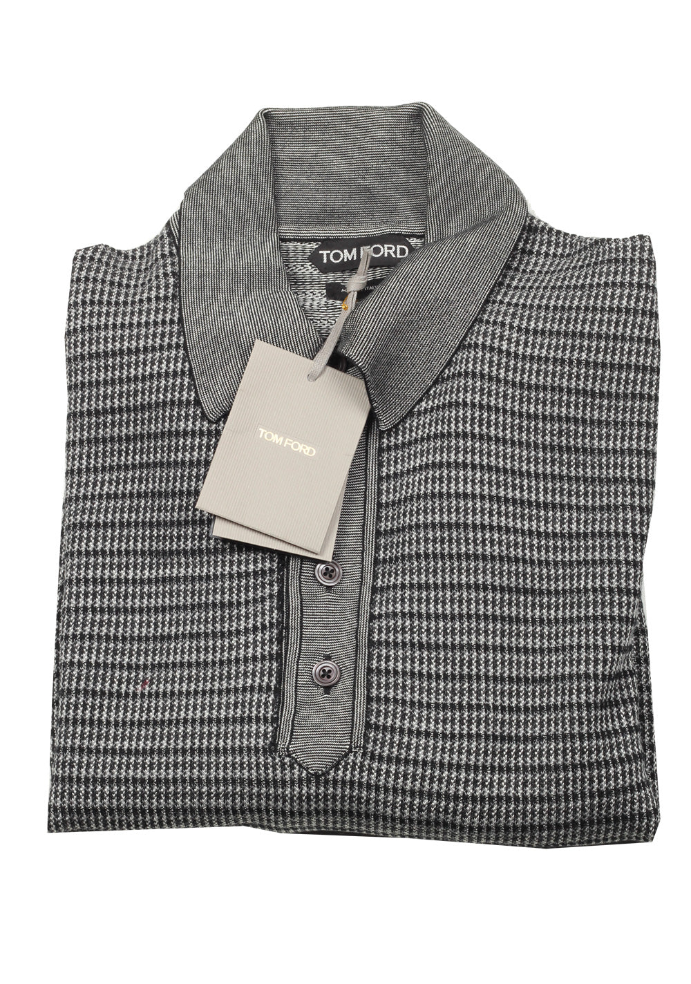 TOM FORD Gray Short Sleeve Polo Shirt Size 48 / 38R U.S.