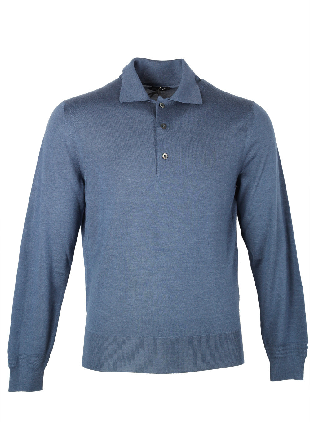 TOM FORD Blue Long Sleeve Polo Sweater Size 48 / 38R U.S. In Cashmere Silk