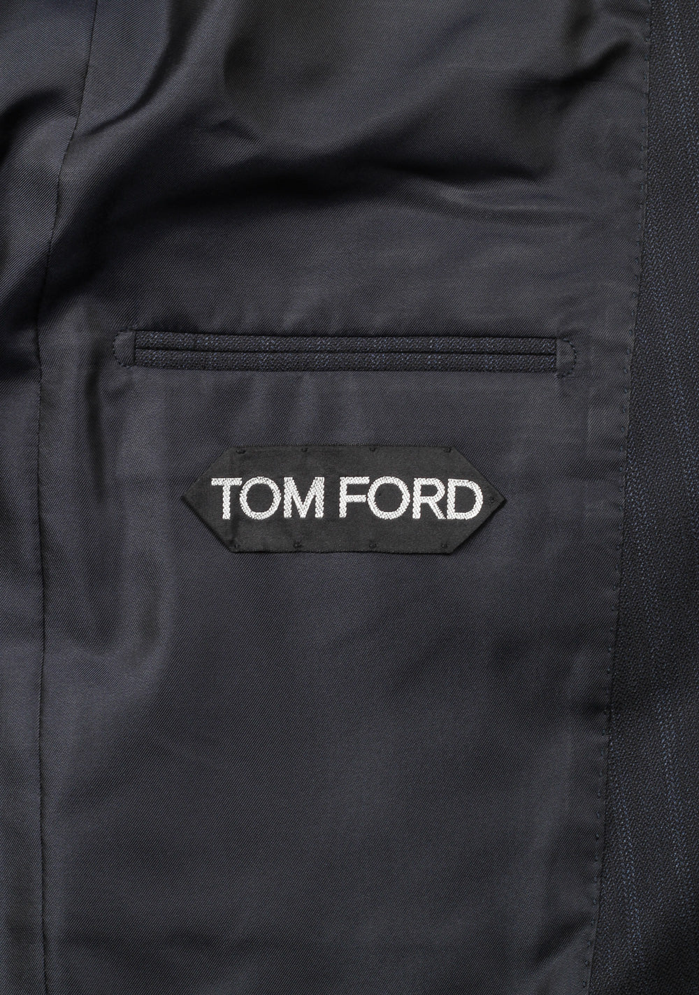 TOM FORD Shelton Striped Blue Suit Size 48 / 38R U.S. In Wool