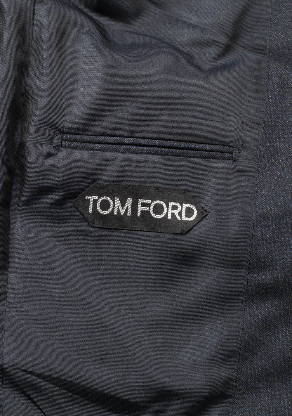 TOM FORD Shelton Checked Blue Suit Size 48 / 38R U.S. In Wool