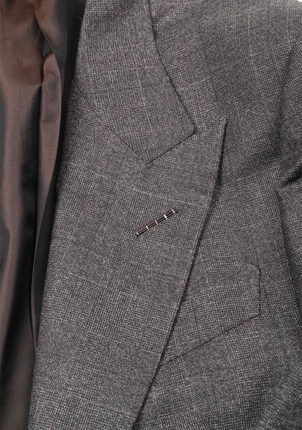 TOM FORD Shelton Checked Gray Suit Size 48 / 38R U.S. In Wool