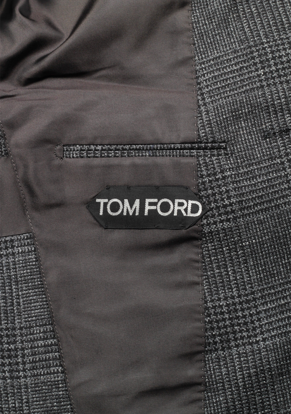 TOM FORD Shelton Checked Gray Sport Coat Size 48 / 38R U.S. In Wool Alpaca Cashmere