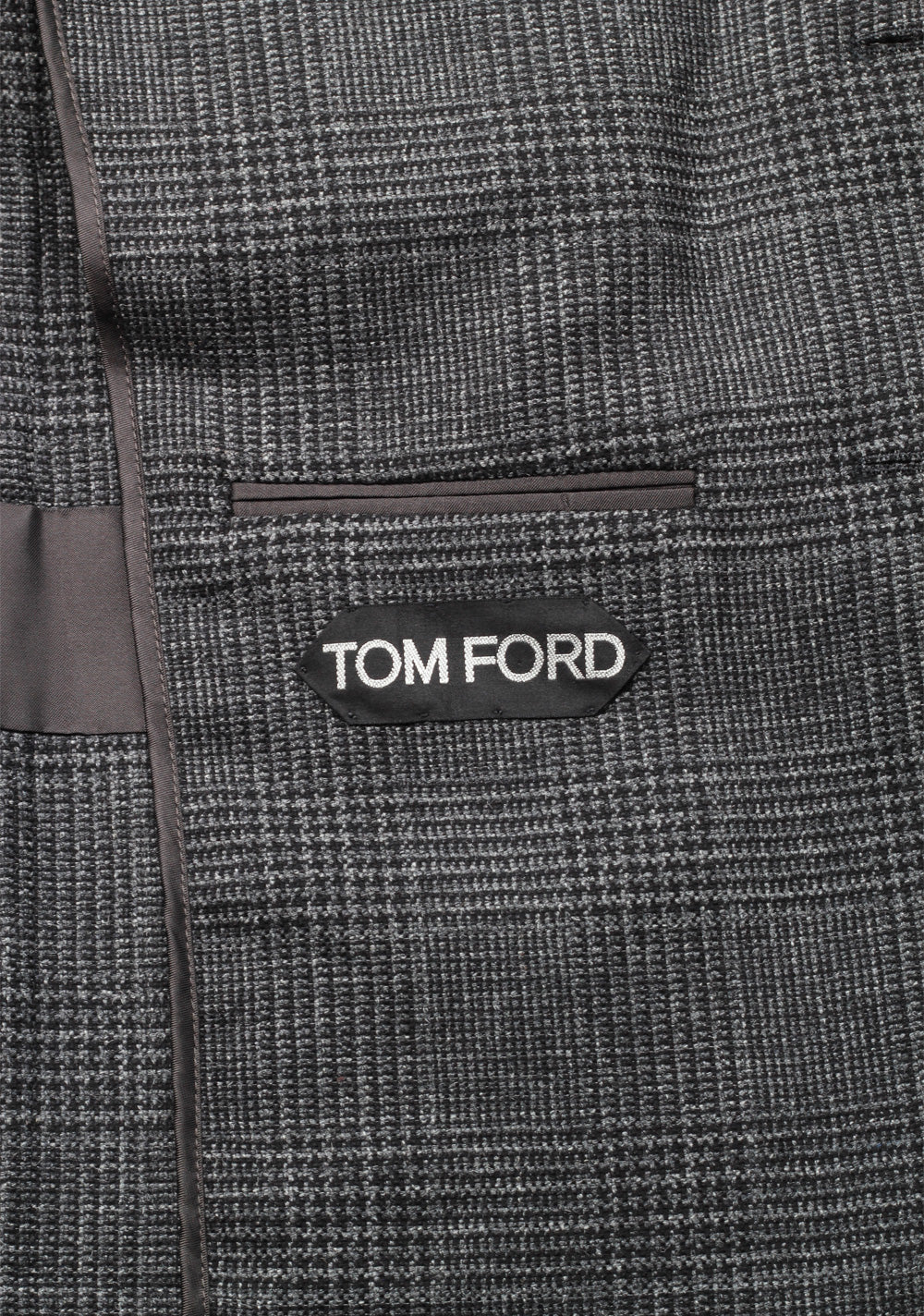 TOM FORD Shelton Checked Gray Sport Coat Size 48 / 38R U.S. In Wool Alpaca Cashmere