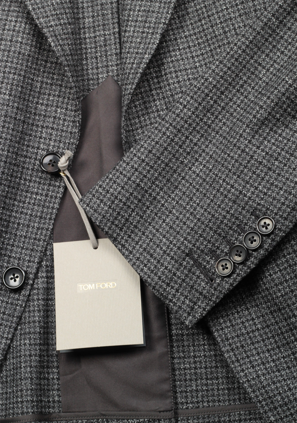 TOM FORD Shelton Checked Gray Sport Coat Size 48 / 38R U.S. In Wool Alpaca Cashmere