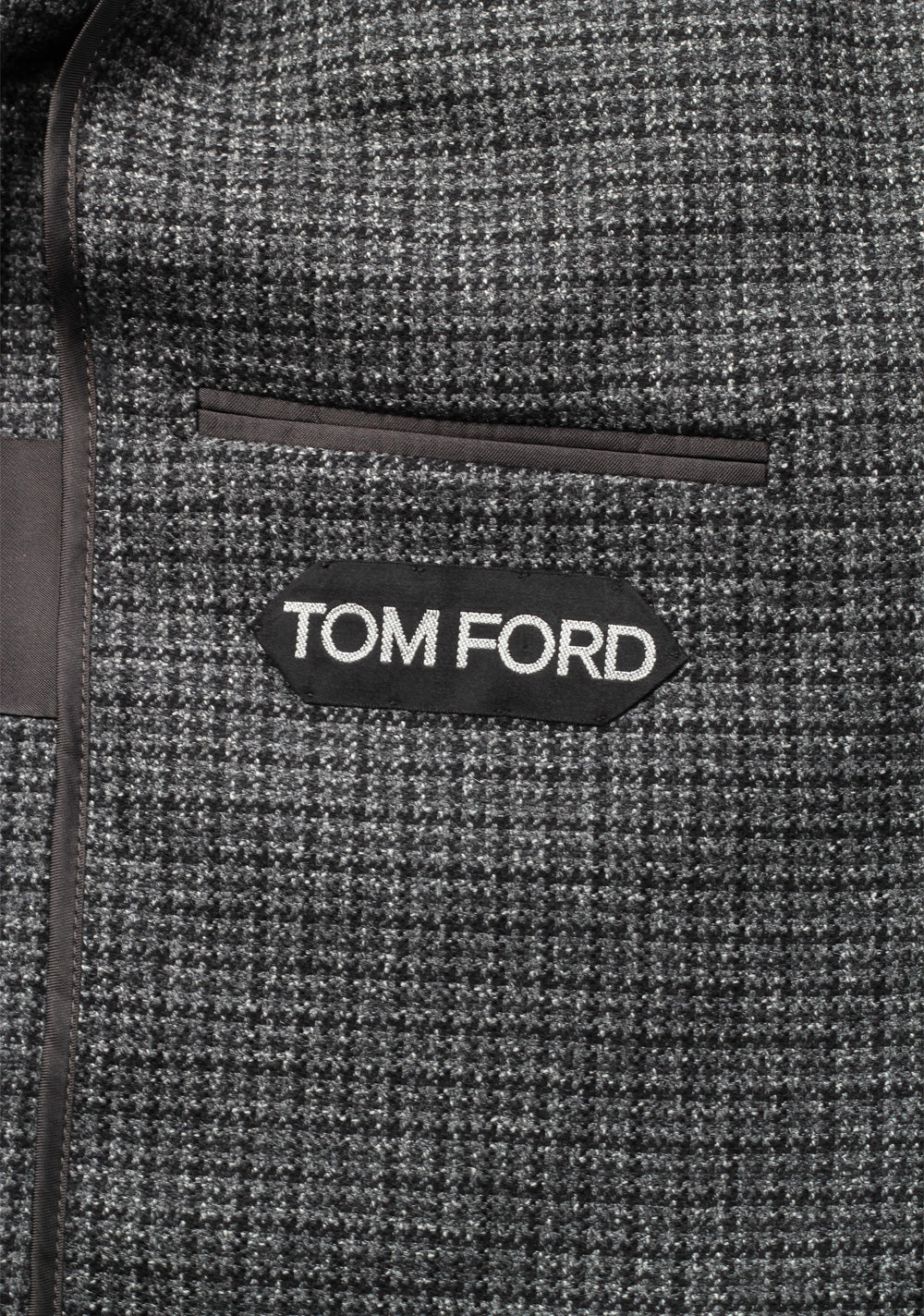 TOM FORD Shelton Checked Gray Sport Coat Size 48 / 38R U.S. In Wool Alpaca Cashmere