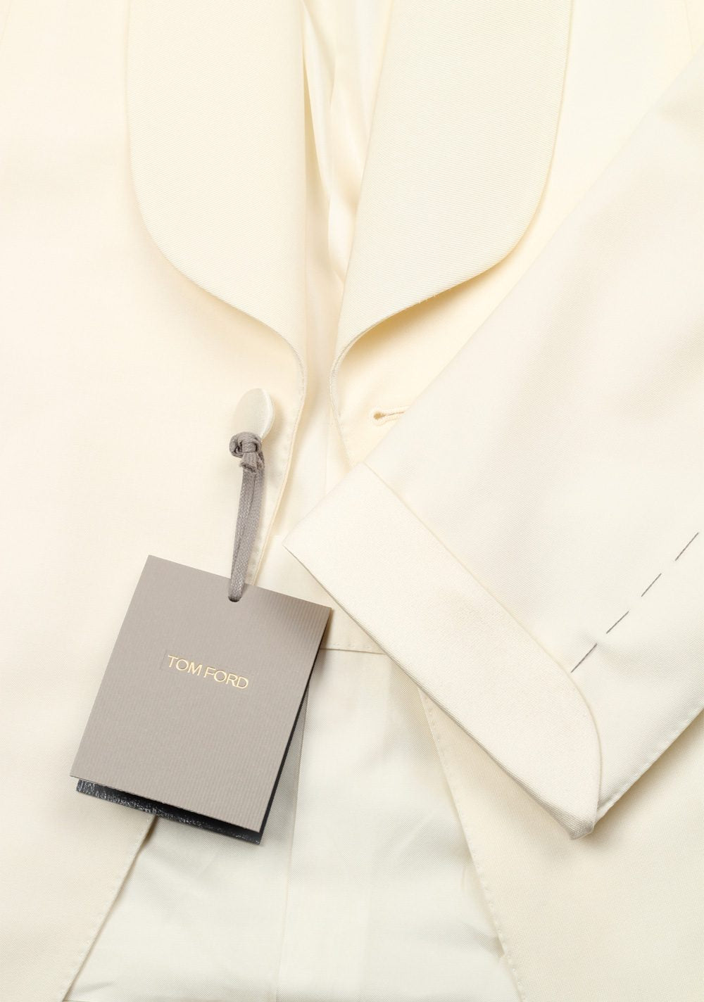 TOM FORD O'Connor Shawl Collar Ivory Sport Coat Tuxedo Dinner Jacket Size 50C / 40S U.S. Fit Y