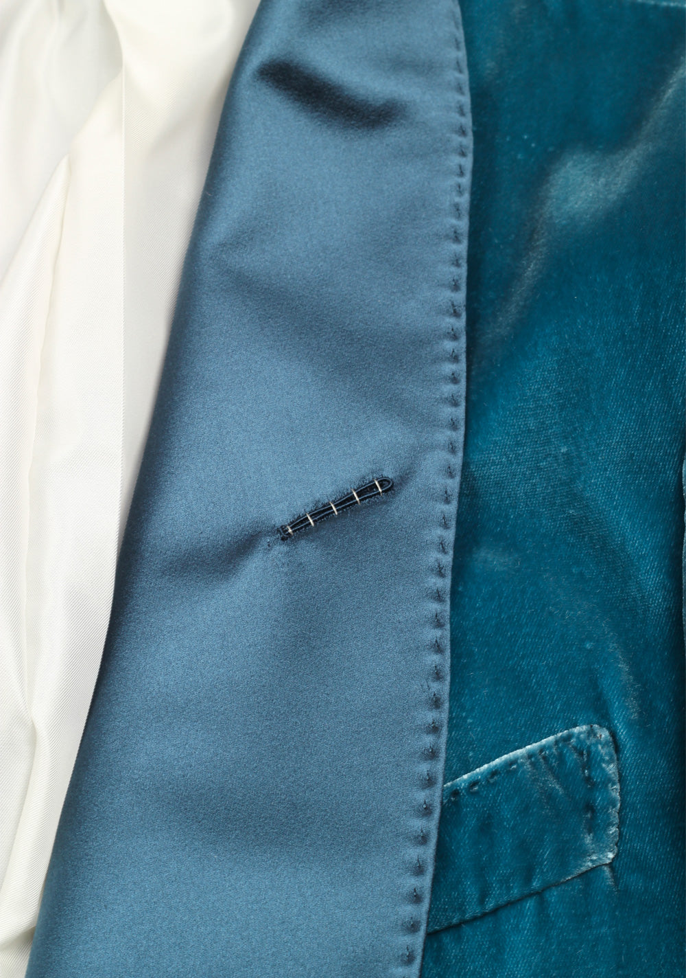 Shelton Shawl Collar Velvet Teal  Sport Coat Tuxedo Dinner Jacket Size Size 48C / 38S U.S.