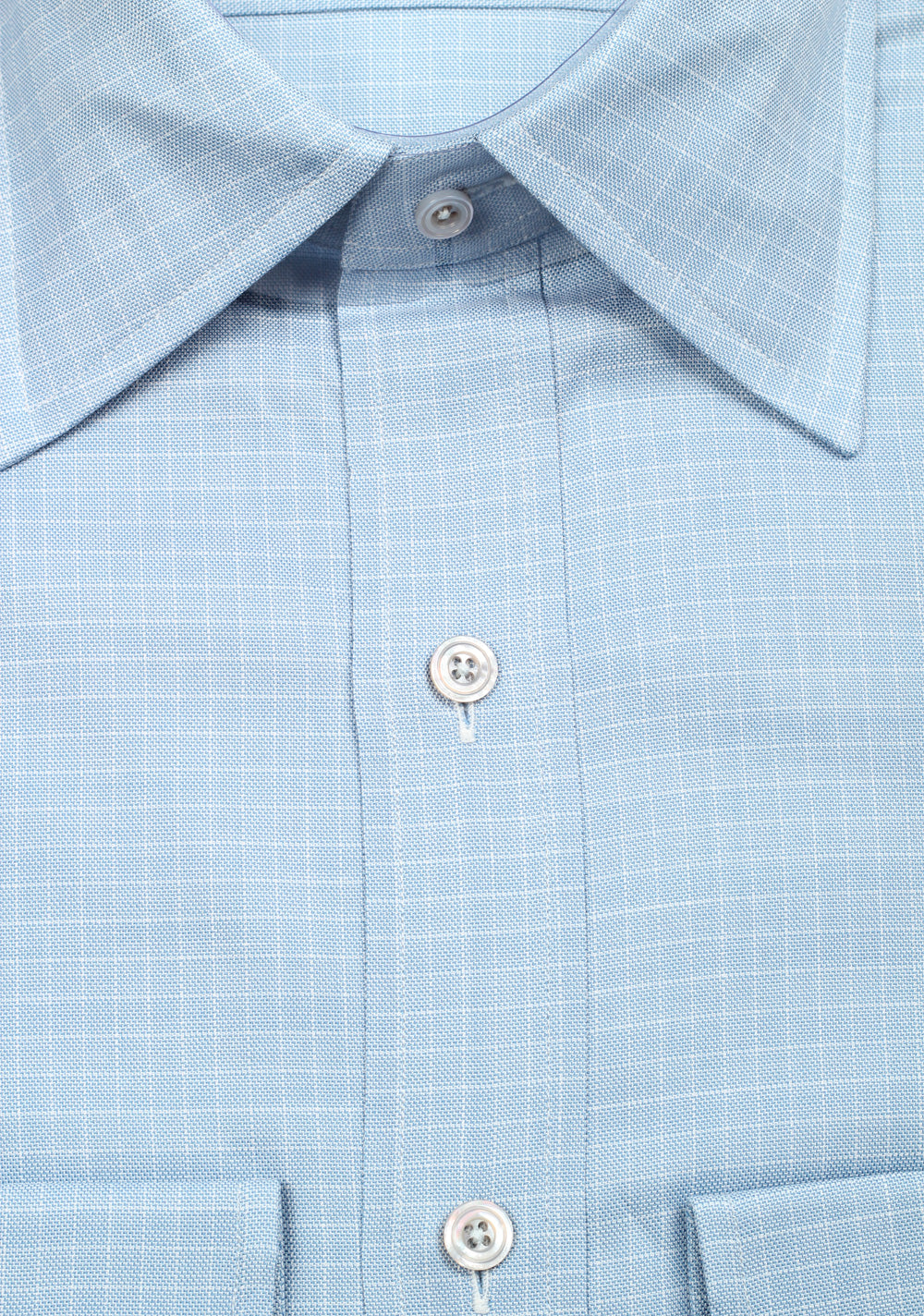 TOM FORD Checked White Blue Dress Shirt Size 40 / 15,75 U.S.