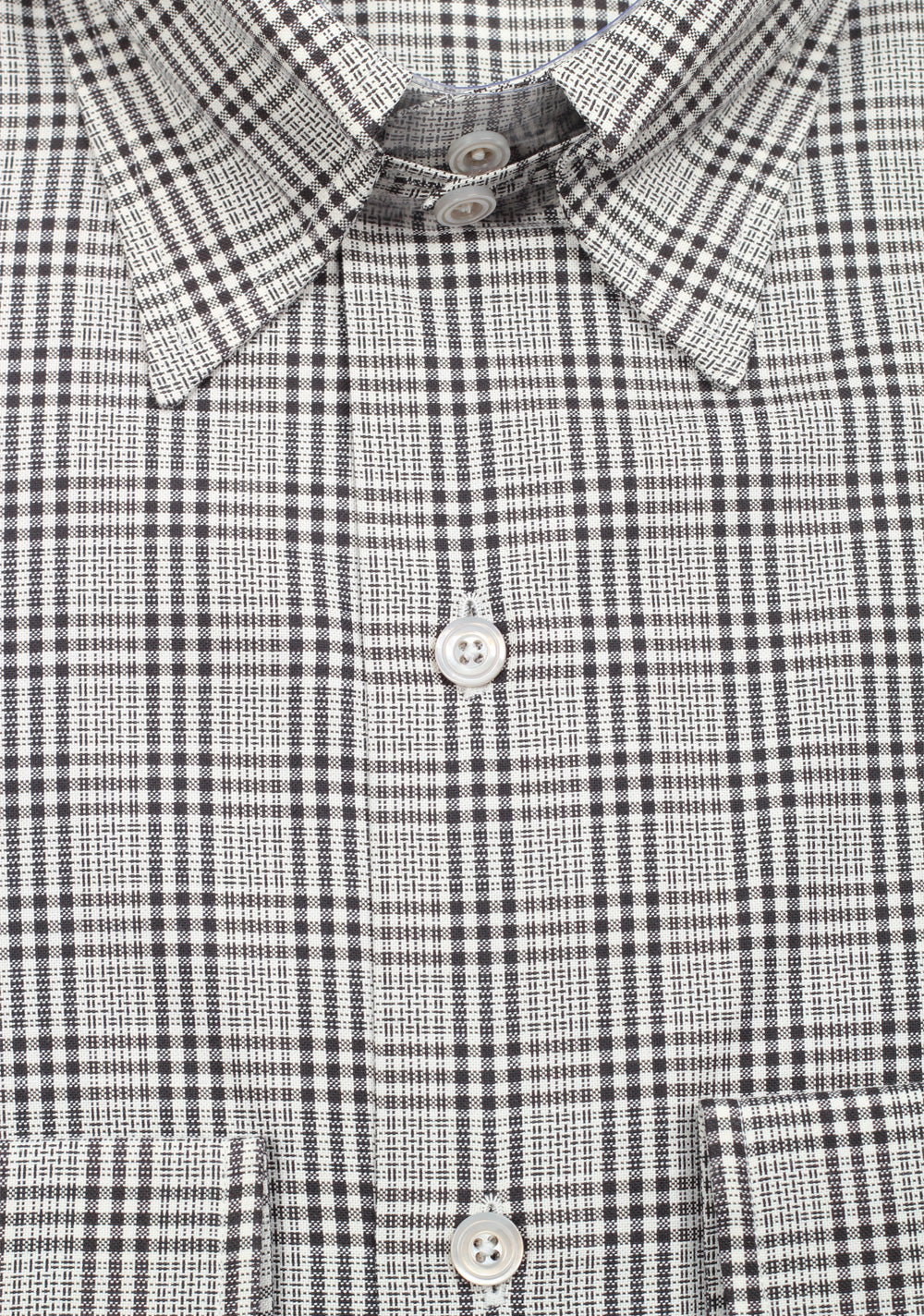 TOM FORD Checked Gray High Collar Dress Shirt Size 40 / 15,75 U.S.