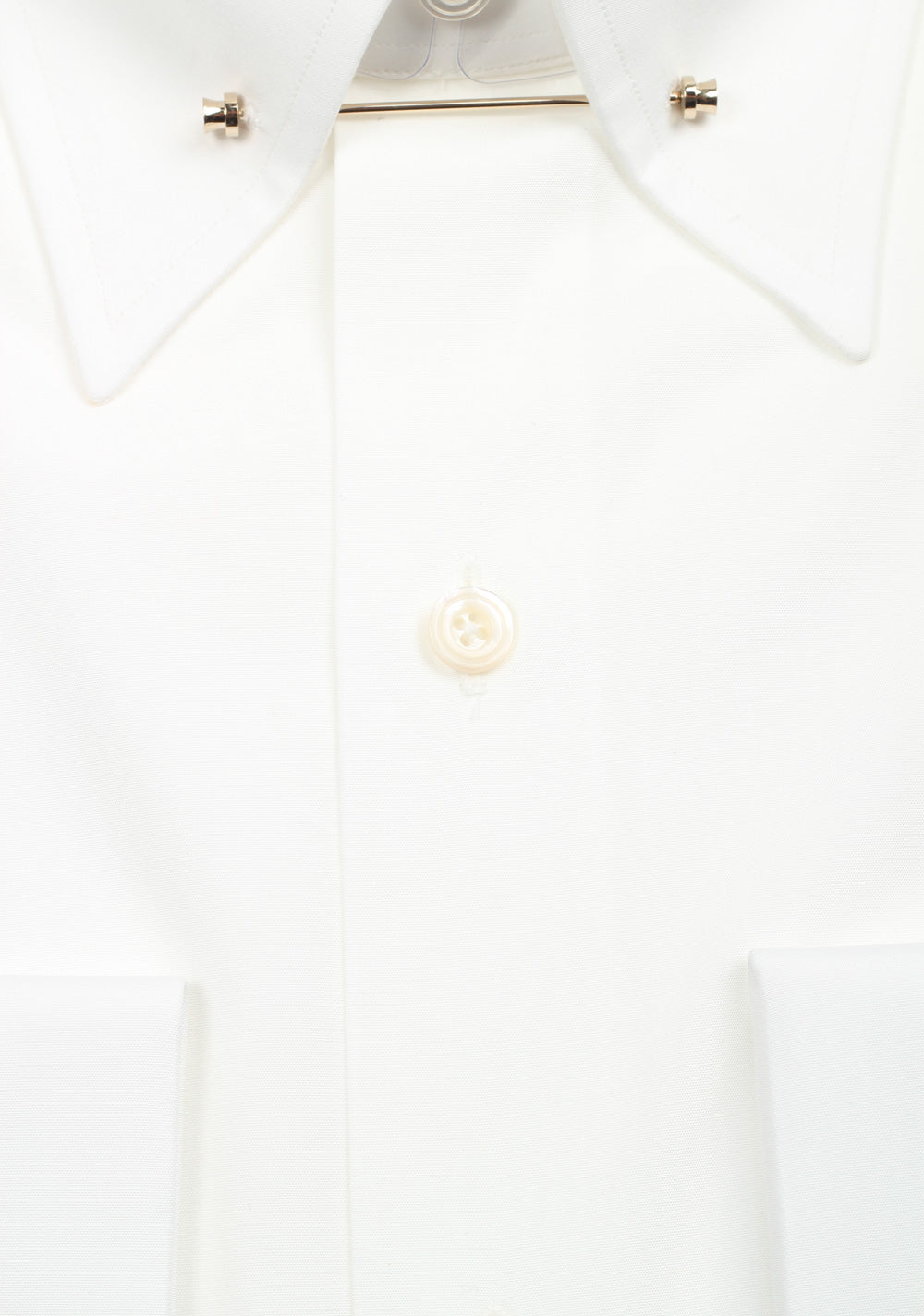 TOM FORD Solid White Poplin Metal Bar Dress Shirt Size 42 / 16,5 U.S.