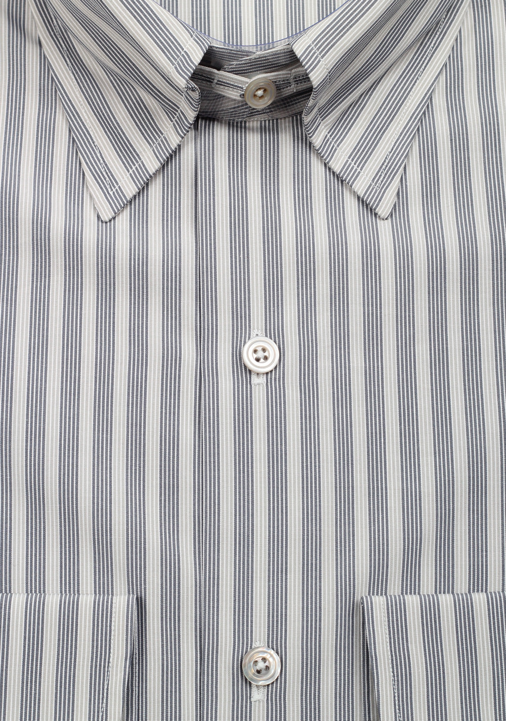TOM FORD Striped Gray High Collar Dress Shirt Size 40 / 15,75 U.S.