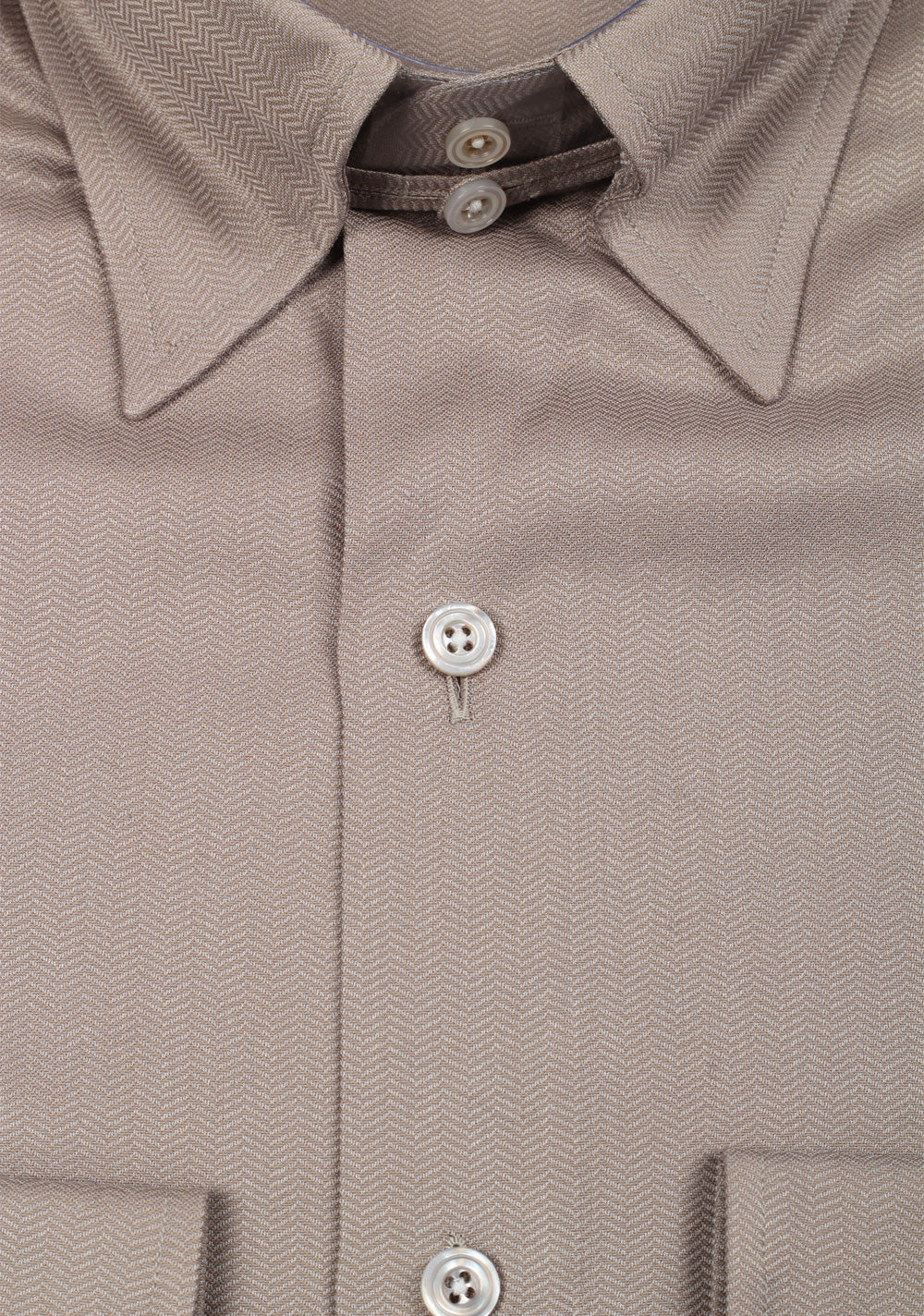 TOM FORD Solid Grayish Beige High Collar Dress Shirt Size 40 / 15,75 U.S.