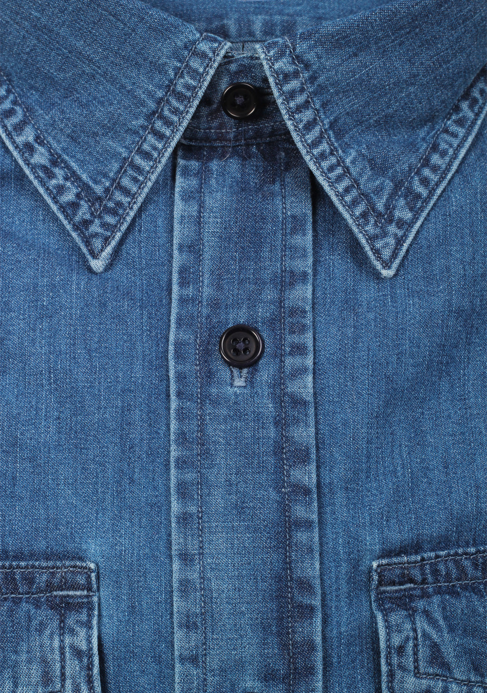 TOM FORD Solid Blue Denim Dress Shirt Size 42 / 16,5 U.S.