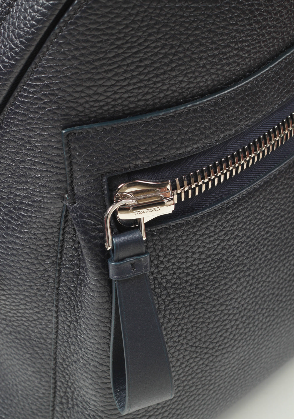 TOM FORD Buckley Blue Grained Leather Backpack Bag