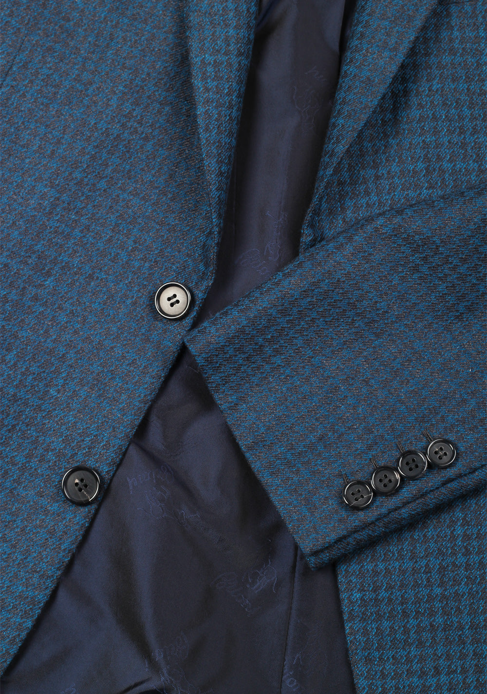 Brioni Brunico Checked Blue Sport Coat Size 52 / 42R U.S. In Silk Cashmere