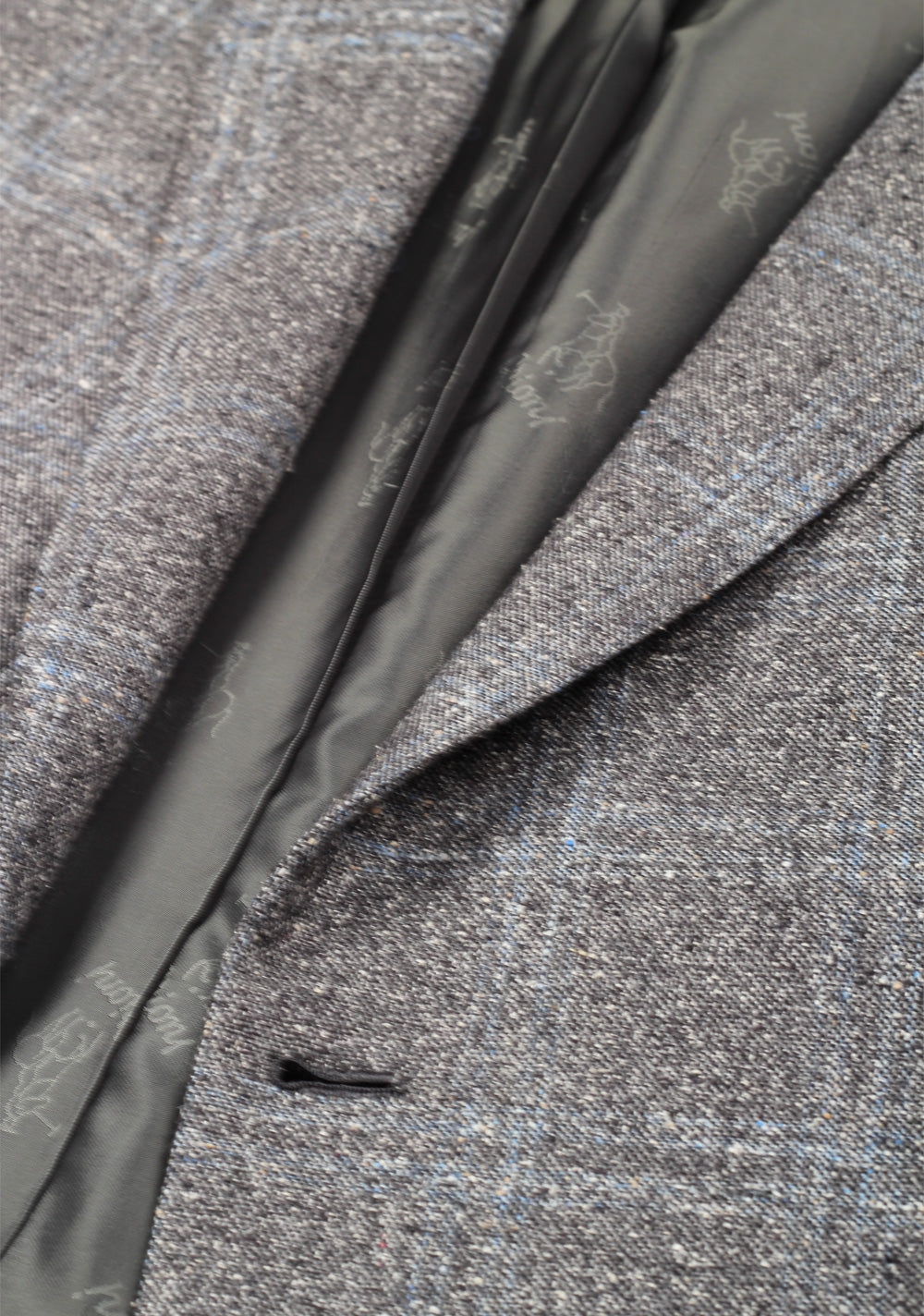Brioni Brunico Checked Gray Coat Size 58 / 48R U.S. In Silk Wool