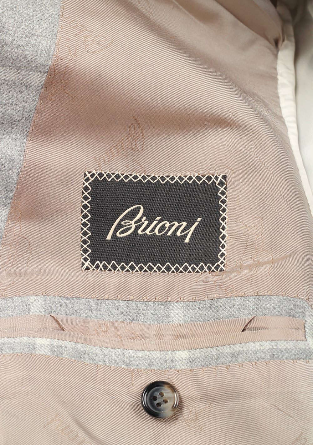 Brioni Colosseo Checked Gray Sport Coat Size 54 / 44R U.S. In Cashmere Wool Silk