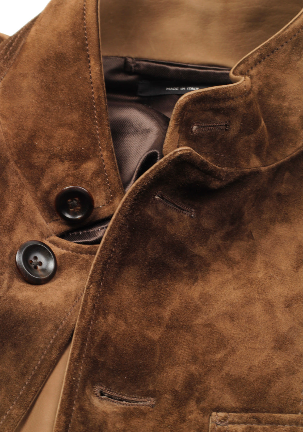 TOM FORD Military Leather Suede Jacket Coat Size 50 / 40R U.S. Outerwear