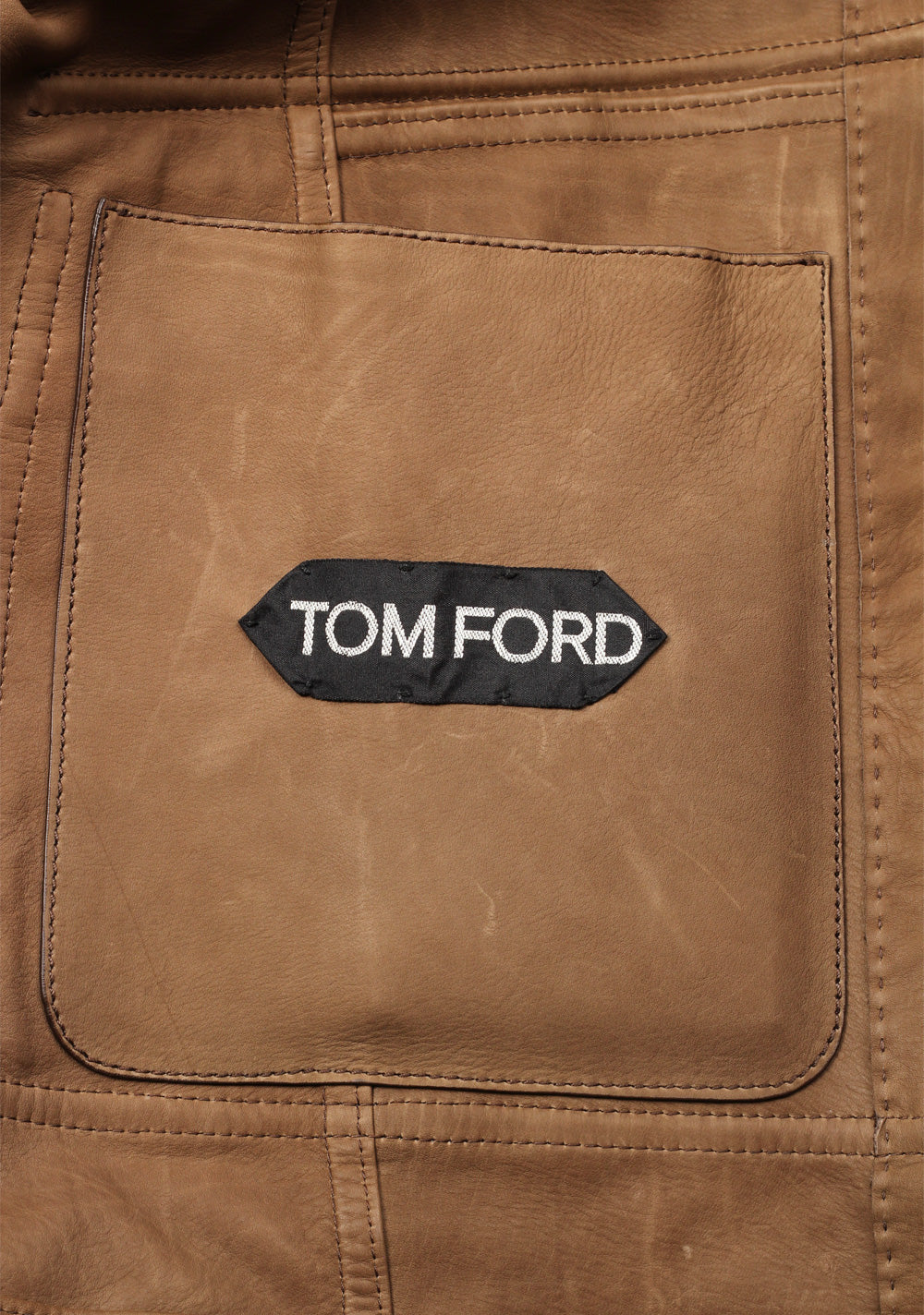 TOM FORD Military Leather Suede Jacket Coat Size 50 / 40R U.S. Outerwear