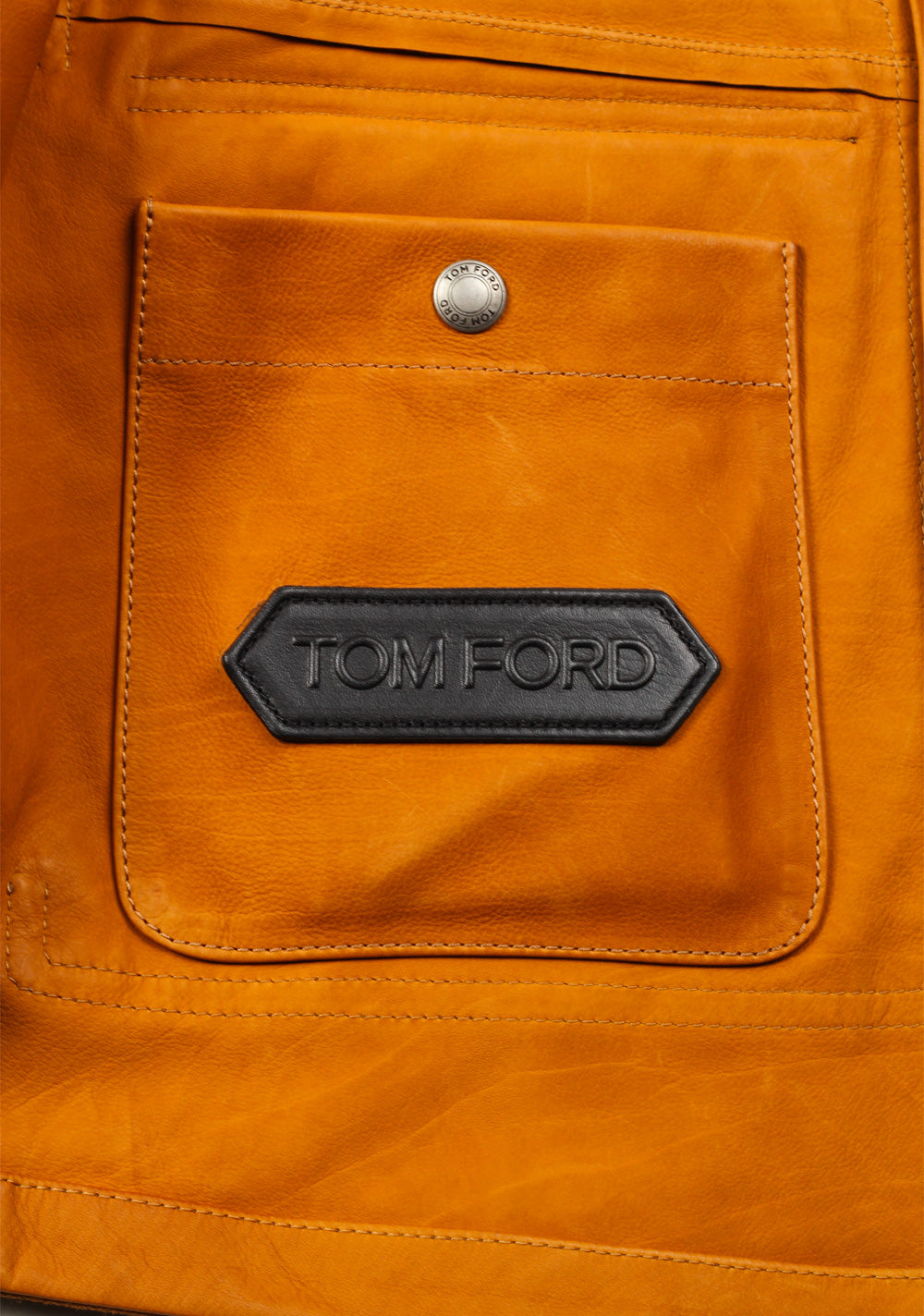 TOM FORD Military Leather Suede Jacket Coat Size 48 / 38R U.S. Outerwear
