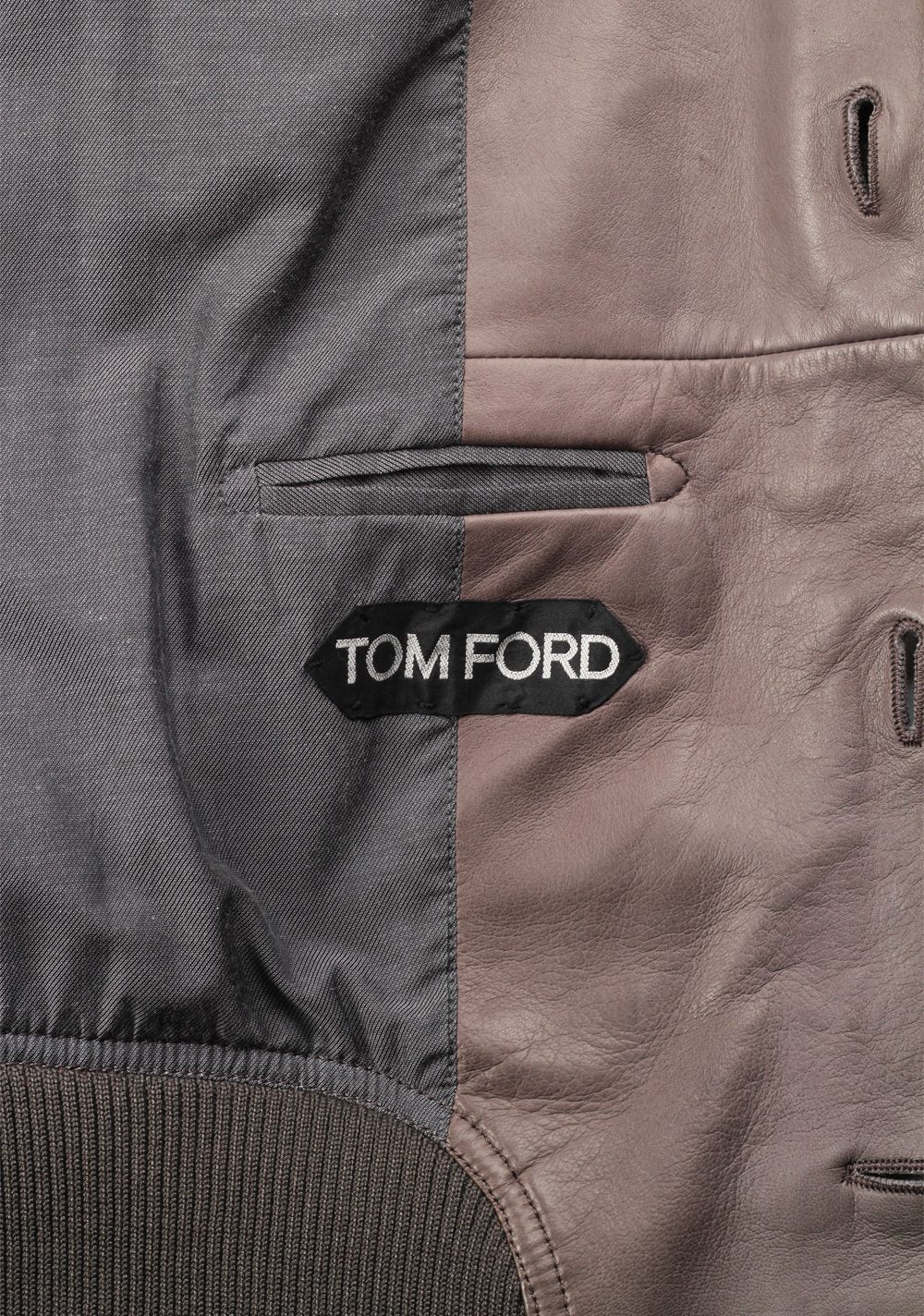 TOM FORD Lambskin Leather Suede Jacket Coat Size 54 / 44R U.S. Outerwear