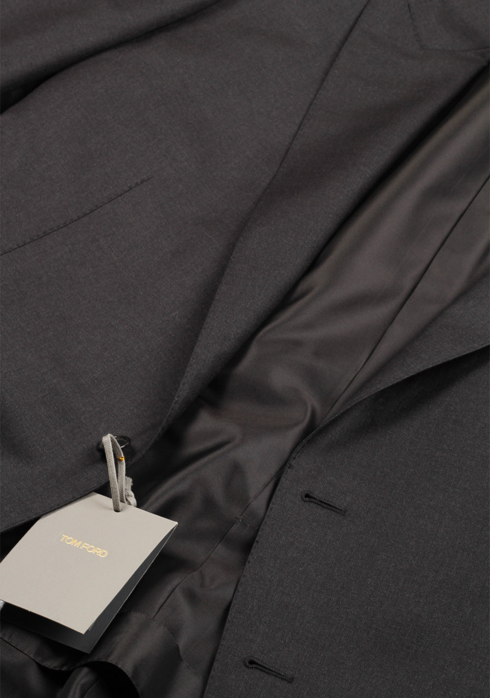 TOM FORD MTO Charcoal Super 110's Sharkskin
