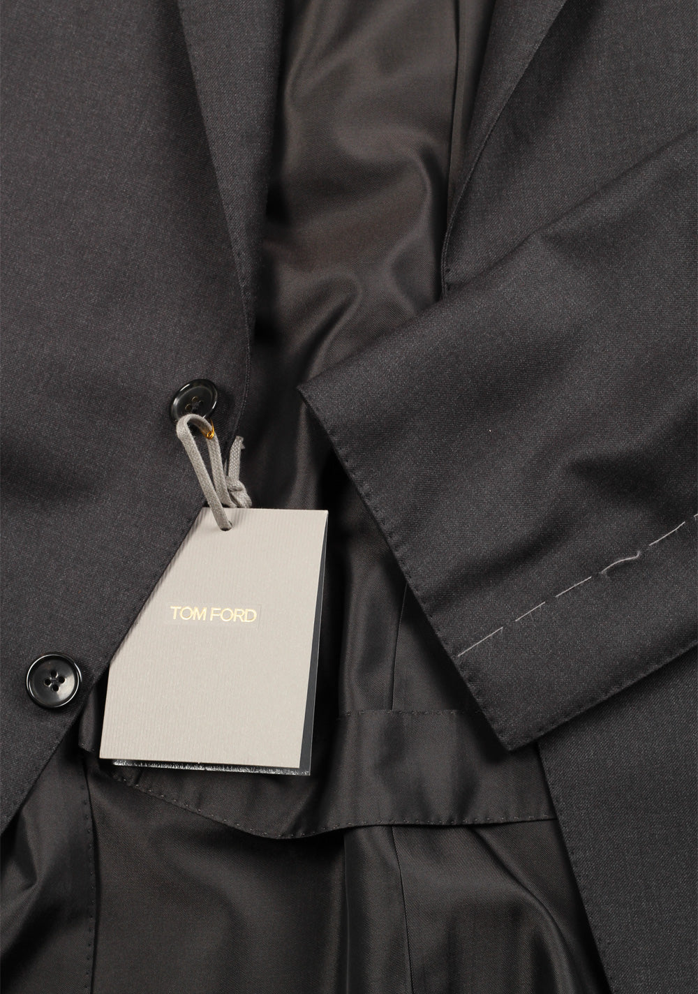 TOM FORD MTO Charcoal Super 110's Sharkskin