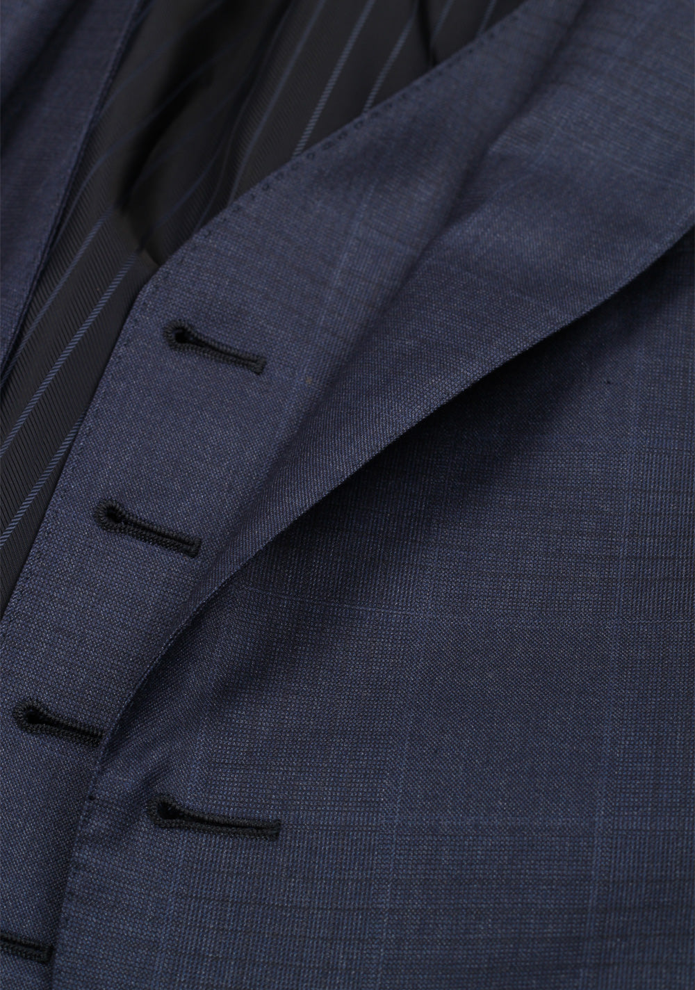 TOM FORD O'Connor Blue Checked 3 Piece Suit Size 56 / 46R U.S. Fit Y