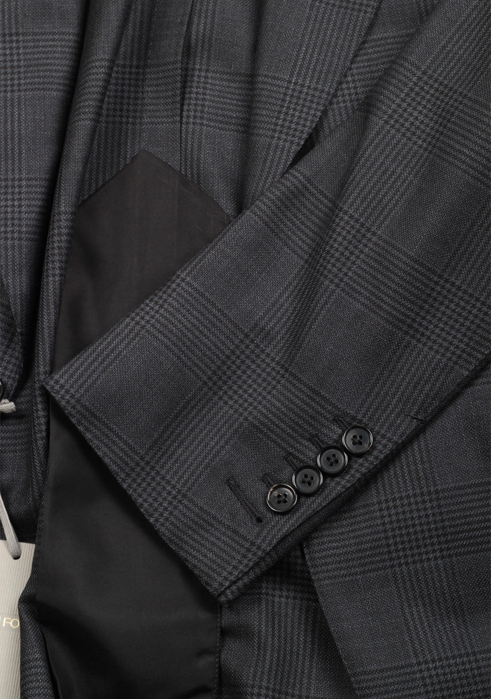TOM FORD Shelton Checked Blue Sport Coat Size 48 / 38R U.S. In Wool Silk