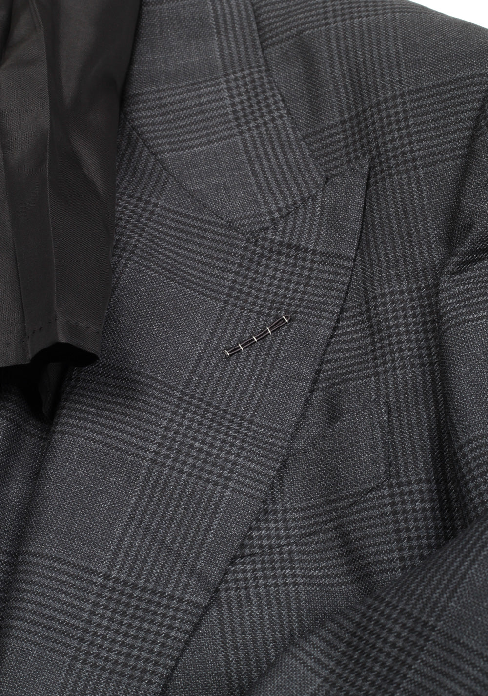 TOM FORD Shelton Checked Blue Sport Coat Size 48 / 38R U.S. In Wool Silk