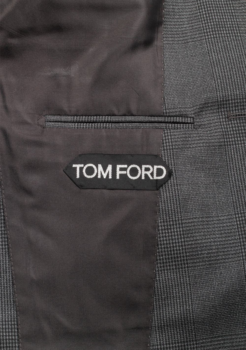 TOM FORD Shelton Checked Gray Sport Coat Size 48 / 38R U.S. In Wool