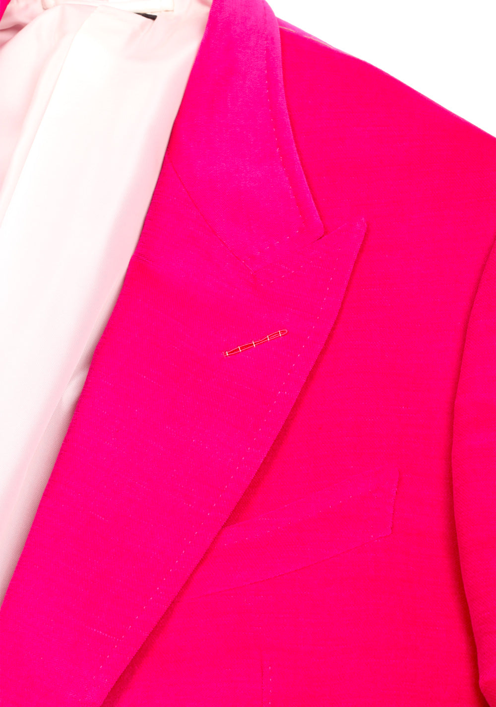 TOM FORD Shelton Velvet Pink Sport Coat Size 56 / 46R U.S. In Cotton Linen