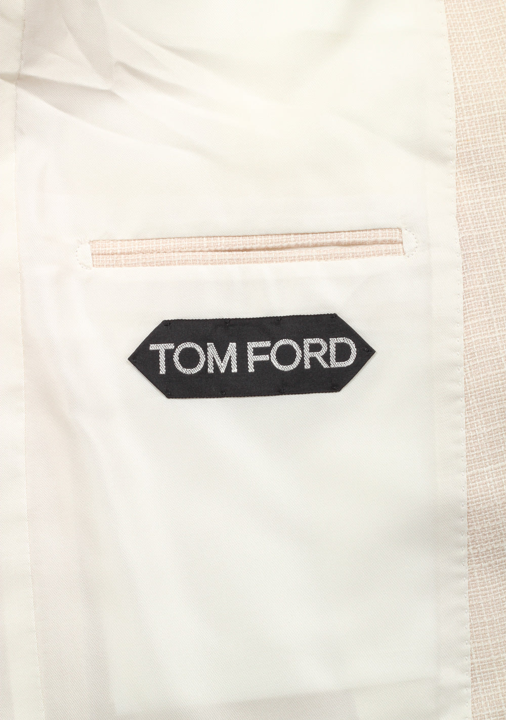 TOM FORD Shelton Off White Sport Coat Size 48 / 38R U.S. Wool Linen Mohair