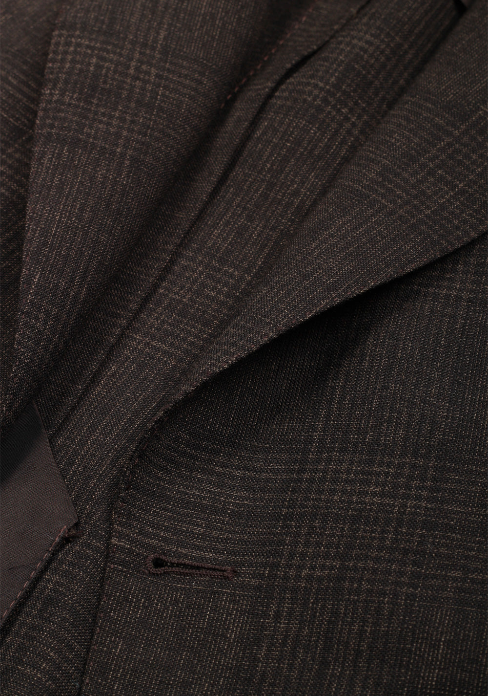 TOM FORD Shelton Checked Brown Sport Coat Size 48 / 38R U.S. In Mohair Linen