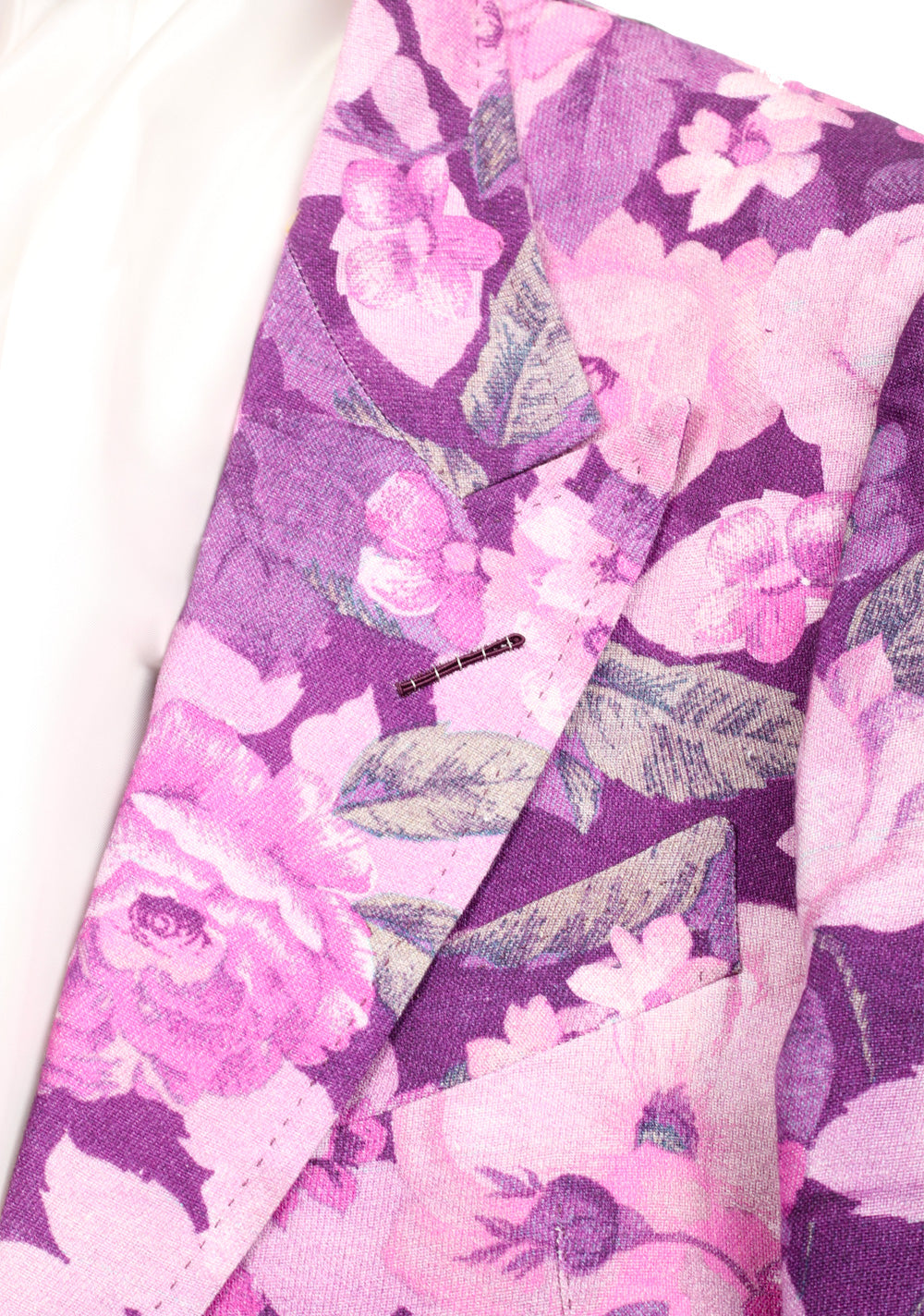 TOM FORD Shelton Pink Floral Sport Coat Size 48 / 38R U.S. In Linen
