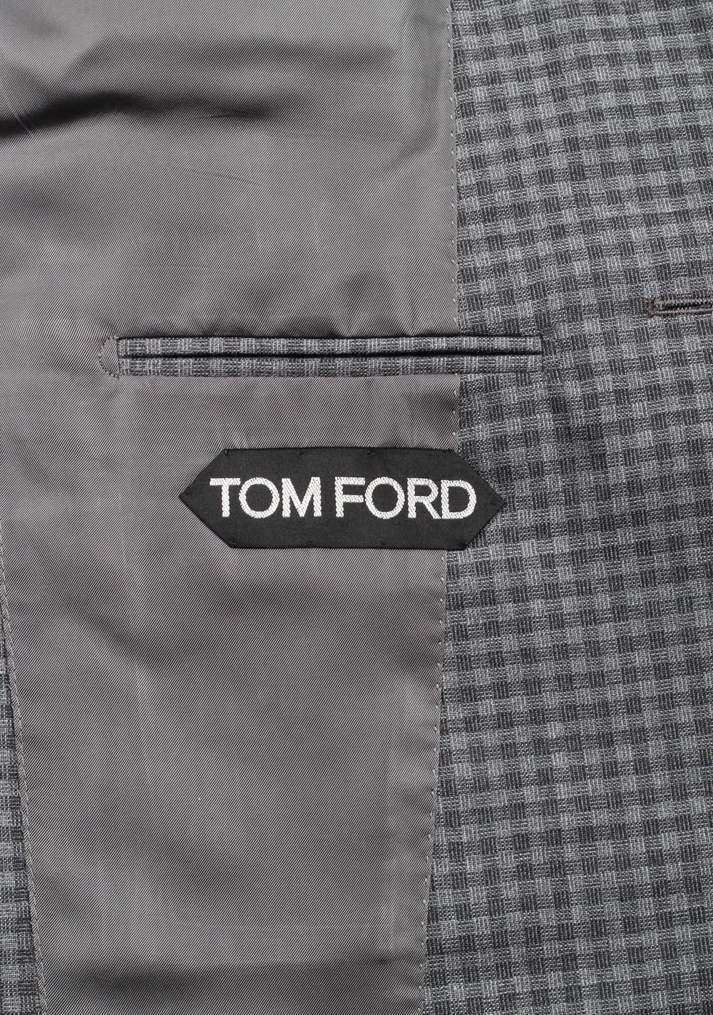 TOM FORD Shelton Checked Gray Suit Size 48 / 38R U.S. In Wool