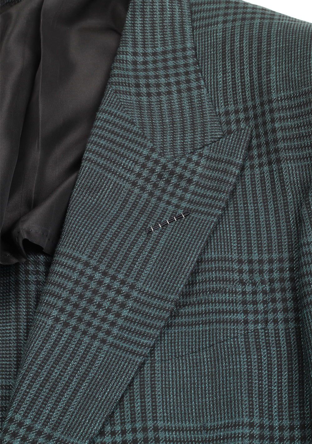 TOM FORD Shelton Checked Green Suit Size 48 / 38R U.S. In Linen Wool Silk