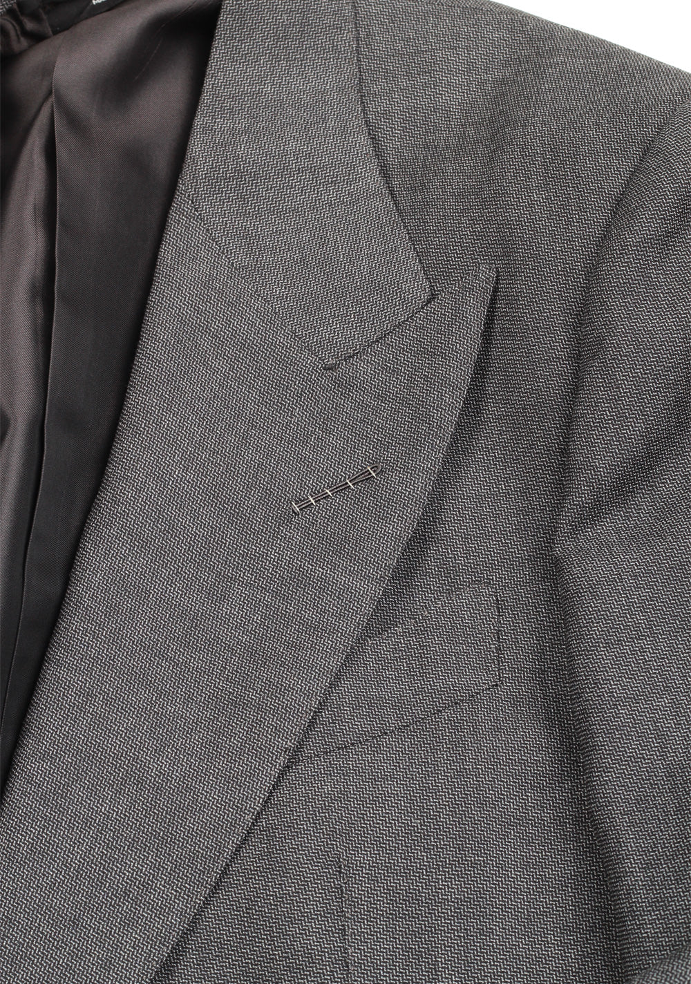 TOM FORD Shelton Gray Suit Size 48 / 38R U.S. In Wool Mohair