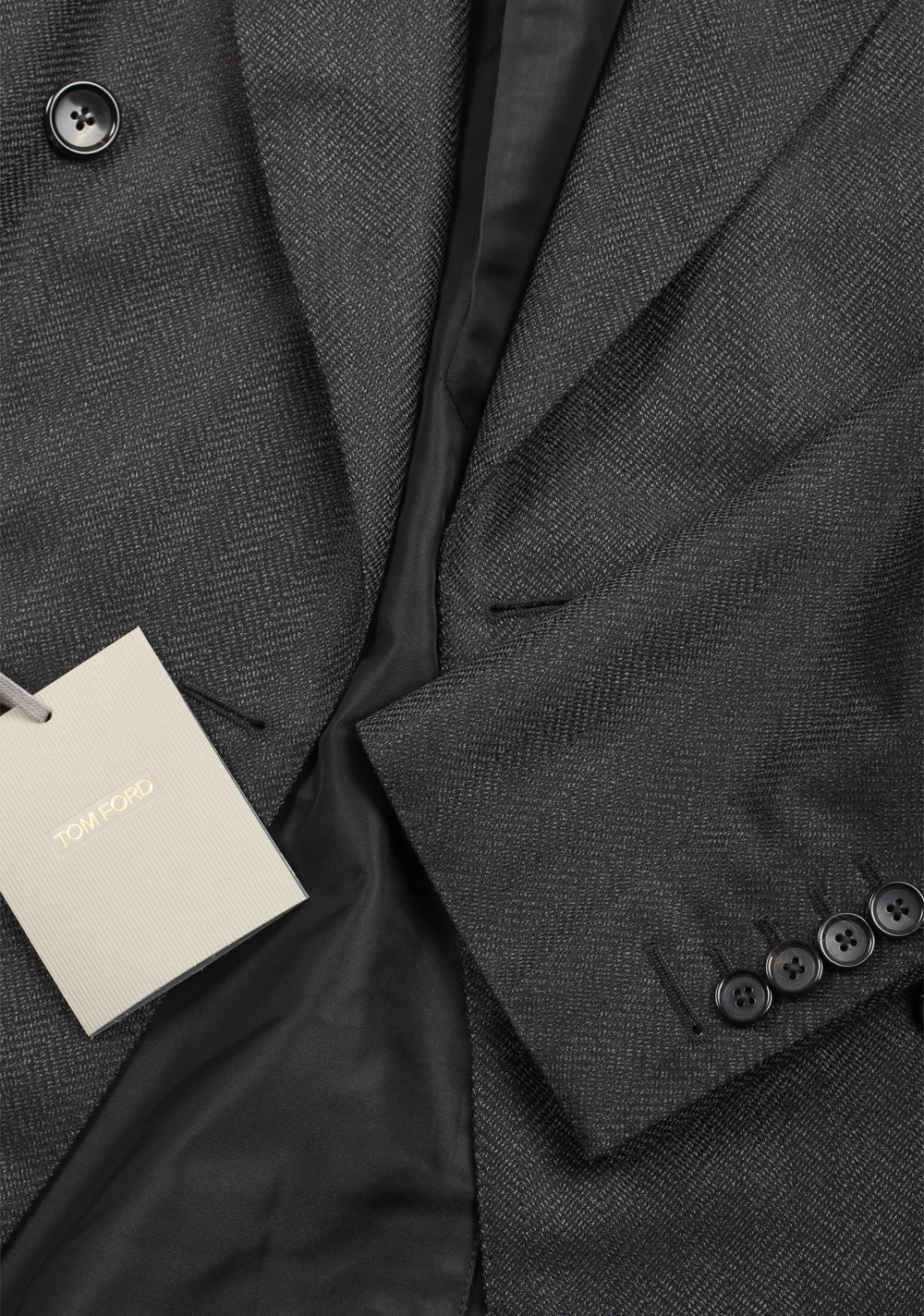 TOM FORD Shelton Gray Double Breasted Suit Size 48 / 38R U.S. In Mohair Wool